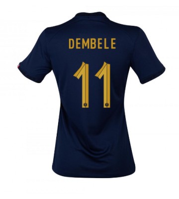 Frankrike Ousmane Dembele #11 Hjemmedrakt Kvinner VM 2022 Kortermet